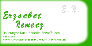 erzsebet nemecz business card